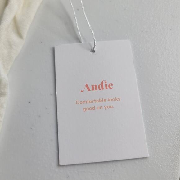 Andie Swim Lounge Shorts Large White EcoBamboo Elastic Waist Swim Coverup NWT - Picture 7 of 7